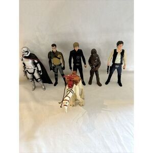 Star Wars Figure Lot Of 6 Luke Skywalker Han Solo‎ Chewbacca